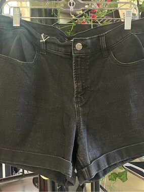 Old Navy Black Denim Roll-Hem Women's Shorts